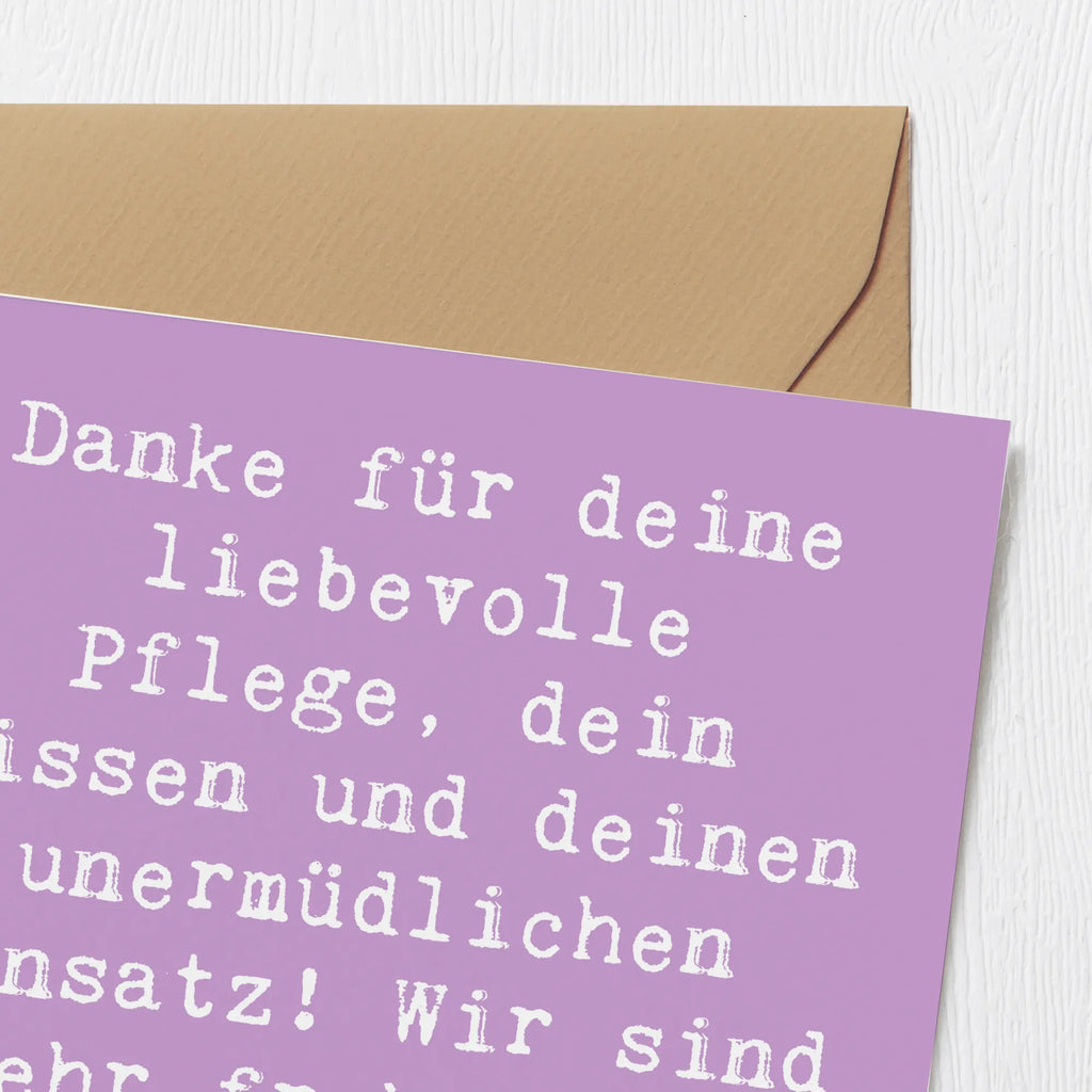 Deluxe Card Saying Danke für deine liebevolle Pflege, dein Wissen und deinen unermüdlichen Einsatz! Wir sind sehr froh, dich an unserer Seite zu haben. Klappkarte, Einladungskarte, Glückwunschkarte, Geburtstagskarte, Grußkarte, Karte, Hochwertige Grußkarte, Hochwertige Klappkarte, Hochzeitskarte