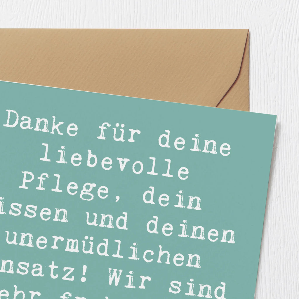 Deluxe Card Saying Danke für deine liebevolle Pflege, dein Wissen und deinen unermüdlichen Einsatz! Wir sind sehr froh, dich an unserer Seite zu haben. Klappkarte, Einladungskarte, Glückwunschkarte, Geburtstagskarte, Grußkarte, Karte, Hochwertige Grußkarte, Hochwertige Klappkarte, Hochzeitskarte