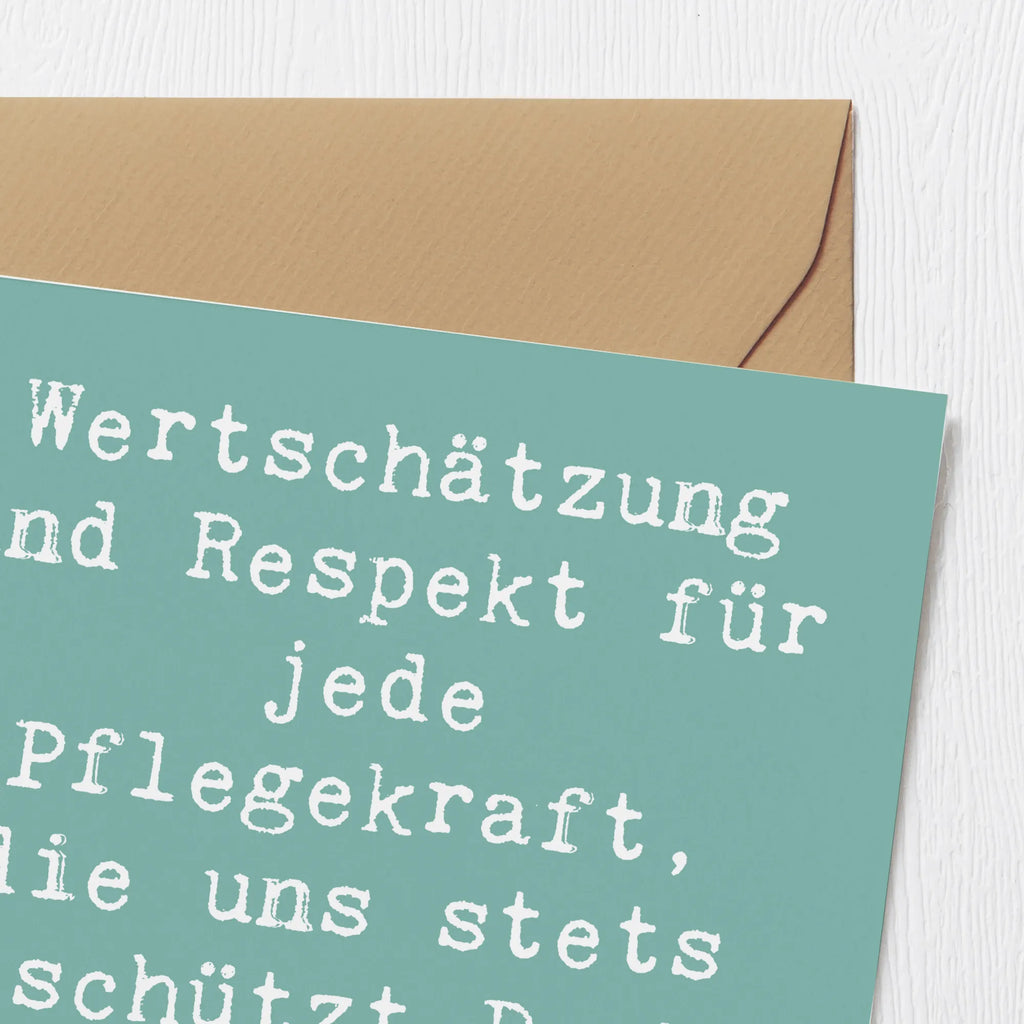 Deluxe Karte Spruch Pflegekraft Wertschätzung Klappkarte, Hochzeitskarte, Hochwertige Grußkarte, Hochwertige Klappkarte, Karte, Glückwunschkarte, Einladungskarte, Grußkarte, Geburtstagskarte