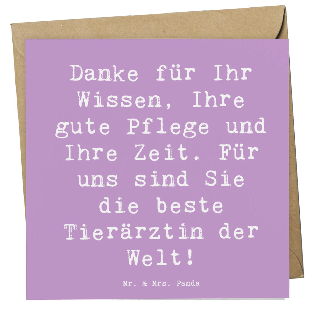 Deluxe Card Saying Danke für Ihr Wissen, Ihre gute Pflege und Ihre Zeit. Für uns sind Sie die beste Tierärztin der Welt! Karte, Grußkarte, Klappkarte, Einladungskarte, Glückwunschkarte, Hochzeitskarte, Geburtstagskarte, Hochwertige Grußkarte, Hochwertige Klappkarte
