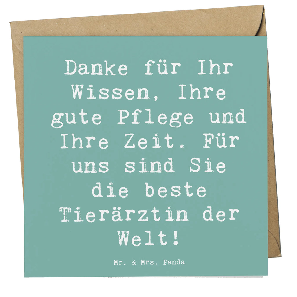 Deluxe Card Saying Danke für Ihr Wissen, Ihre gute Pflege und Ihre Zeit. Für uns sind Sie die beste Tierärztin der Welt! Karte, Grußkarte, Klappkarte, Einladungskarte, Glückwunschkarte, Hochzeitskarte, Geburtstagskarte, Hochwertige Grußkarte, Hochwertige Klappkarte