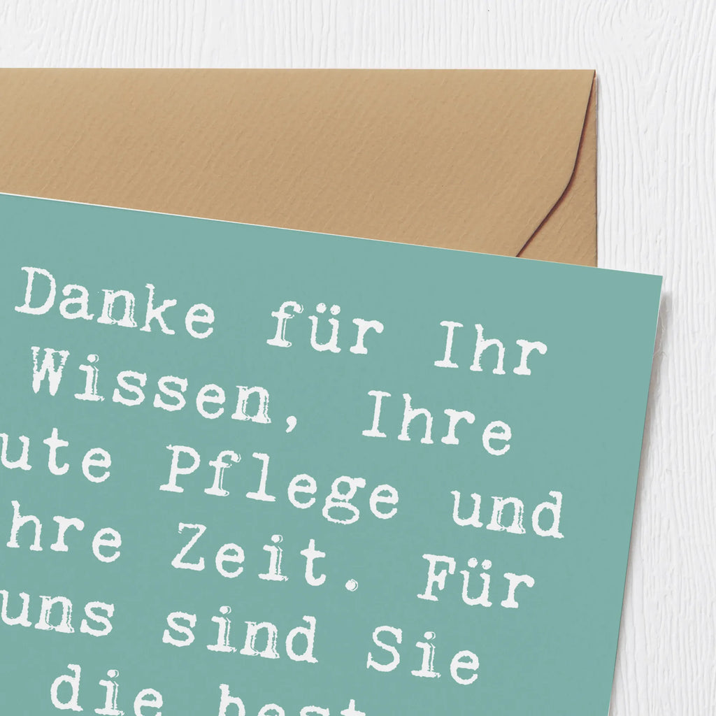 Deluxe Card Saying Danke für Ihr Wissen, Ihre gute Pflege und Ihre Zeit. Für uns sind Sie die beste Tierärztin der Welt! Karte, Grußkarte, Klappkarte, Einladungskarte, Glückwunschkarte, Hochzeitskarte, Geburtstagskarte, Hochwertige Grußkarte, Hochwertige Klappkarte