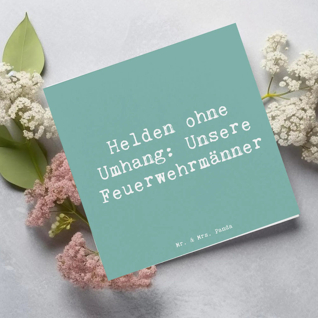 Deluxe Card Saying Helden ohne Umhang: Unsere Feuerwehrmänner Karte, Grußkarte, Klappkarte, Einladungskarte, Glückwunschkarte, Hochzeitskarte, Geburtstagskarte, Hochwertige Grußkarte, Hochwertige Klappkarte