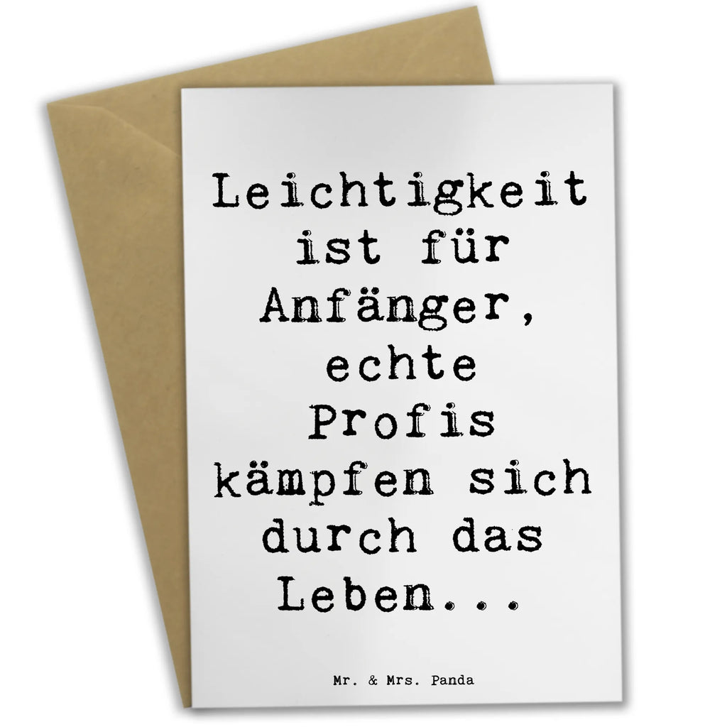 Grußkarte Spruch Leichtigkeit für Profis Ansichtskarten, Karte, Geburtstagskarte, Glückwunschkarte, Grußkarte, Hochzeitskarte, Klappkarte, Einladungskarte