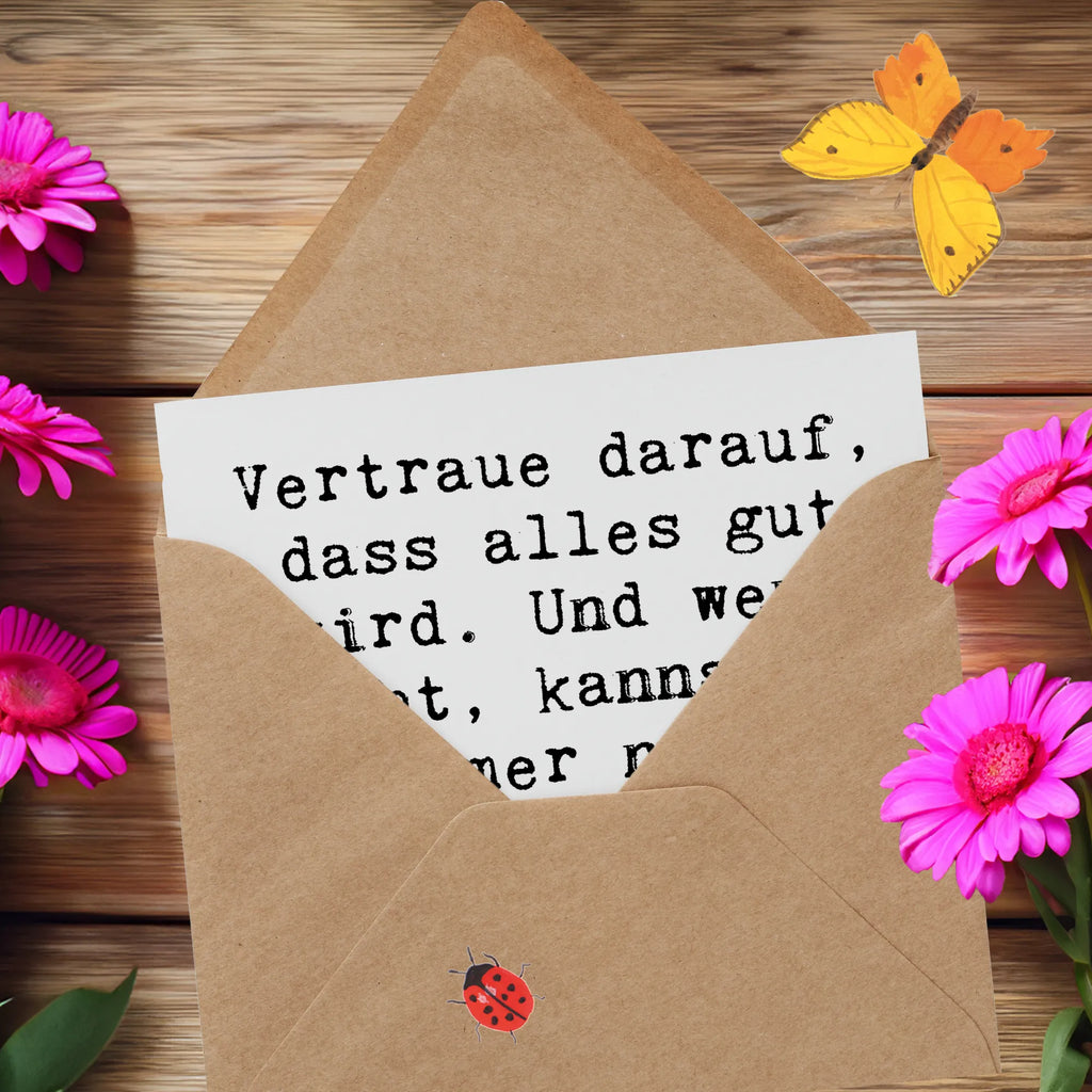 Deluxe Karte Spruch Schutz & Vertrauen Hochwertige Grußkarte, Karte, Einladungskarte, Geburtstagskarte, Klappkarte, Glückwunschkarte, Hochzeitskarte, Grußkarte, Hochwertige Klappkarte