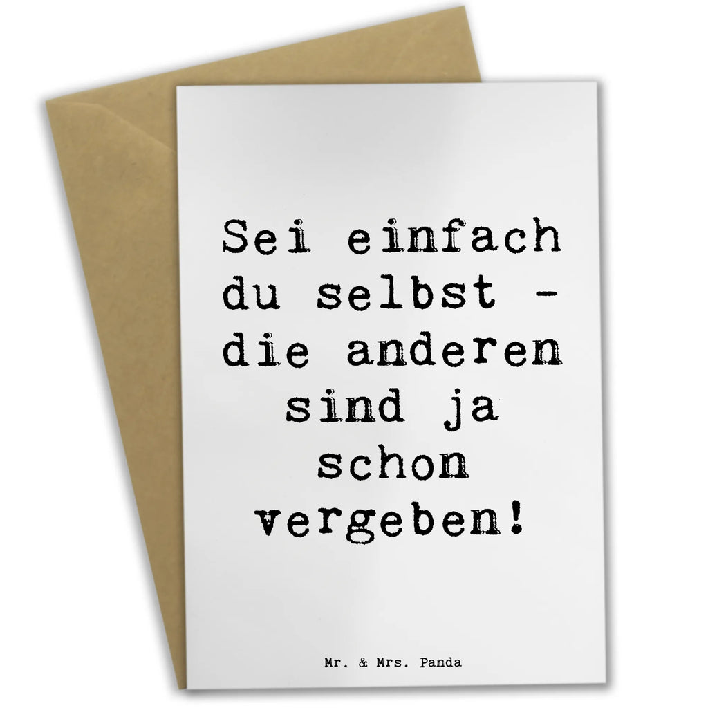 Greetings card Saying Sei einfach du selbst - die anderen sind ja schon vergeben! Geburtstagskarte, Karte, Klappkarte, Hochzeitskarte, Glückwunschkarte, Grußkarte, Ansichtskarten, Einladungskarte