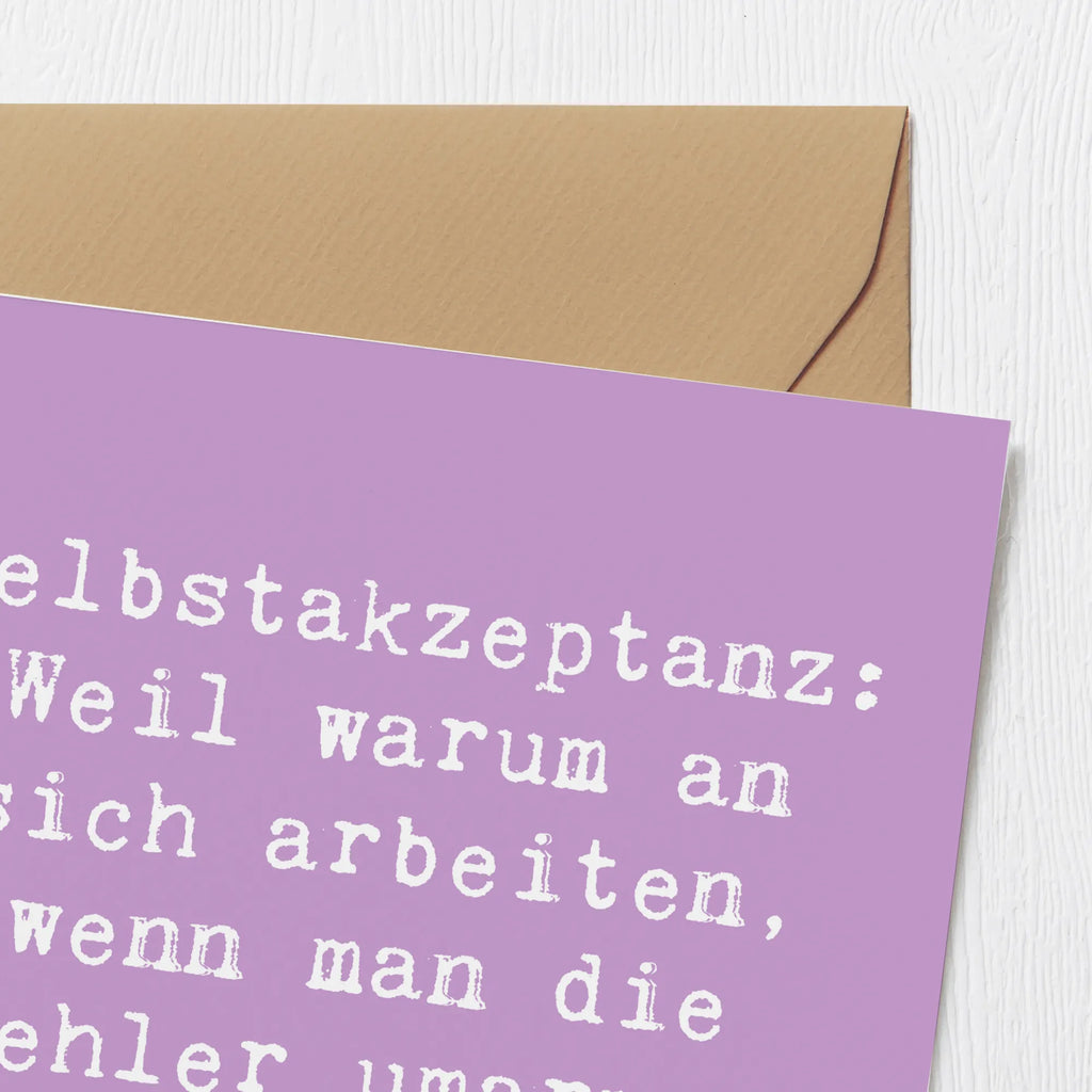 Deluxe Card Saying Selbstakzeptanz: Weil warum an sich arbeiten, wenn man die Fehler umarmen kann? Hochzeitskarte, Einladungskarte, Klappkarte, Glückwunschkarte, Hochwertige Grußkarte, Karte, Grußkarte, Hochwertige Klappkarte, Geburtstagskarte