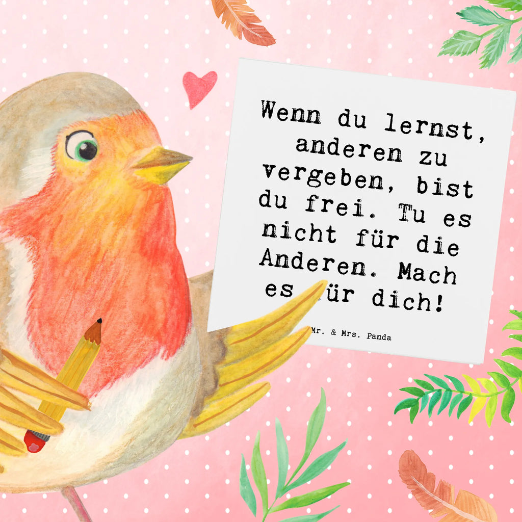 Deluxe Card Saying Wenn du lernst, anderen zu vergeben, bist du frei. Tu es nicht für die Anderen. Mach es für dich! Klappkarte, Hochwertige Klappkarte, Grußkarte, Hochzeitskarte, Glückwunschkarte, Hochwertige Grußkarte, Karte, Geburtstagskarte, Einladungskarte