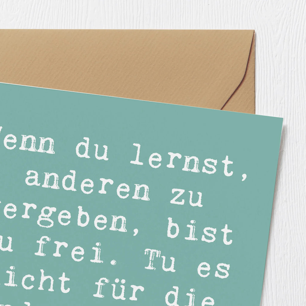 Deluxe Card Saying Wenn du lernst, anderen zu vergeben, bist du frei. Tu es nicht für die Anderen. Mach es für dich! Klappkarte, Hochwertige Klappkarte, Grußkarte, Hochzeitskarte, Glückwunschkarte, Hochwertige Grußkarte, Karte, Geburtstagskarte, Einladungskarte