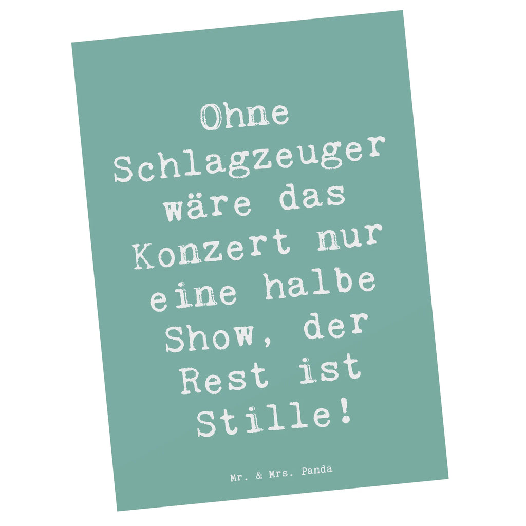 Postcard Saying Ohne Schlagzeuger wäre das Konzert nur eine halbe Show, der Rest ist Stille! Postkarte, Karte, Geschenkkarte, Grußkarte, Einladung, Ansichtskarte, Geburtstagskarte, Einladungskarte, Dankeskarte, Ansichtskarten, Einladung Geburtstag, Einladungskarten Geburtstag, Instrumente, Geschenke Musiker, Musikliebhaber