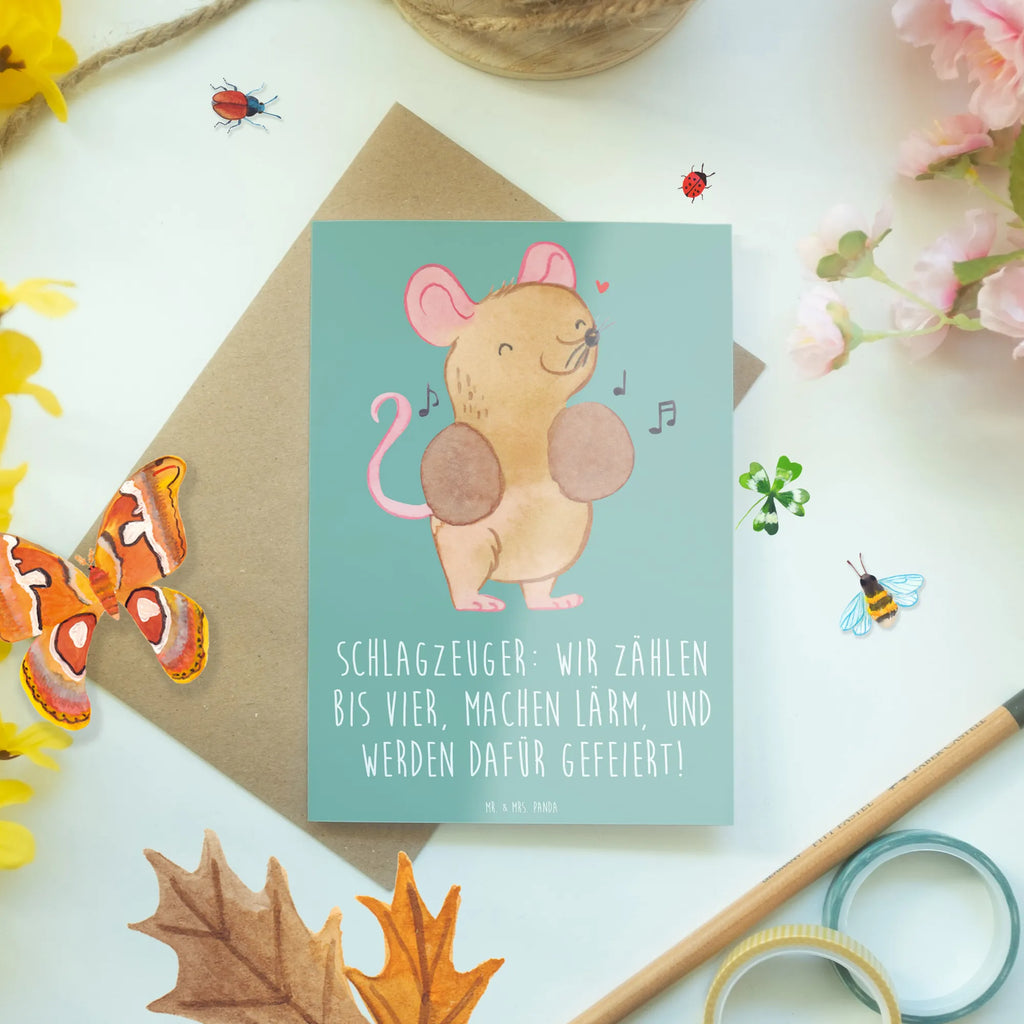 Greetings card Schlagzeuger: Wir zählen bis vier, machen Lärm, und werden dafür gefeiert! Geburtstagskarte, Einladungskarte, Hochzeitskarte, Glückwunschkarte, Klappkarte, Ansichtskarten, Grußkarte, Karte, Instrumente, Geschenke Musiker, Musikliebhaber