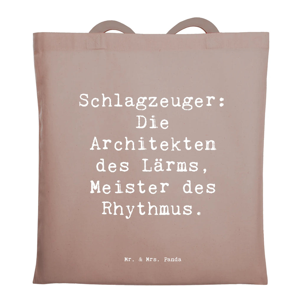 Tote bag Saying Schlagzeuger: Die Architekten des Lärms, Meister des Rhythmus. Beutel, Stoffbeutel, Laptoptasche, Einkaufstasche, Jutebeutel, Schultertasche, Umhängetasche, Tragetasche, Einkaufstüte, Tasche, Stofftasche, Badetasche, Shopper, Beuteltasche, Strandtasche, Jutetasche, Instrumente, Geschenke Musiker, Musikliebhaber