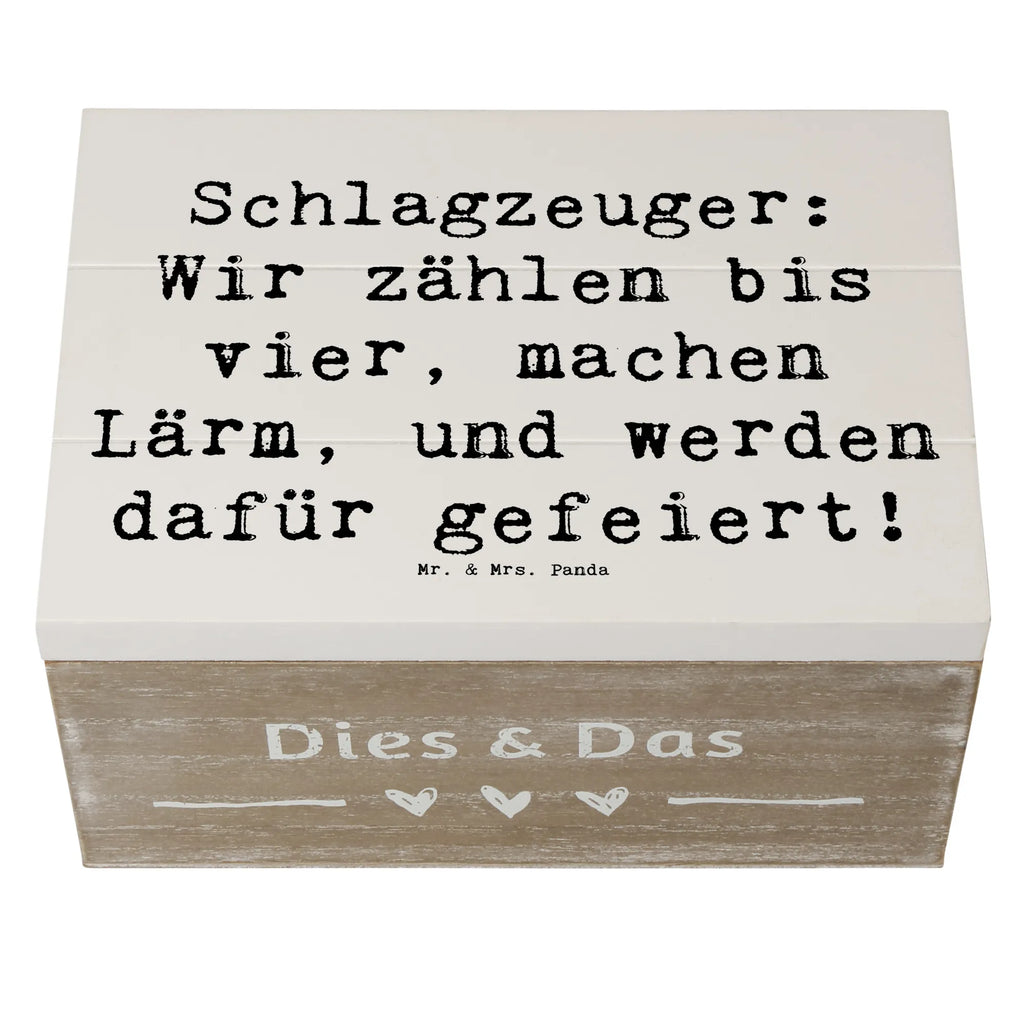 Wooden chest Saying Schlagzeuger: Wir zählen bis vier, machen Lärm, und werden dafür gefeiert! Geschenkbox, Erinnerungsbox, Schatulle, Kiste, Erinnerungskiste, Holzkiste, Schatzkiste, Dekokiste, Truhe, Geschenkdose, XXL, Aufbewahrungsbox, Instrumente, Geschenke Musiker, Musikliebhaber