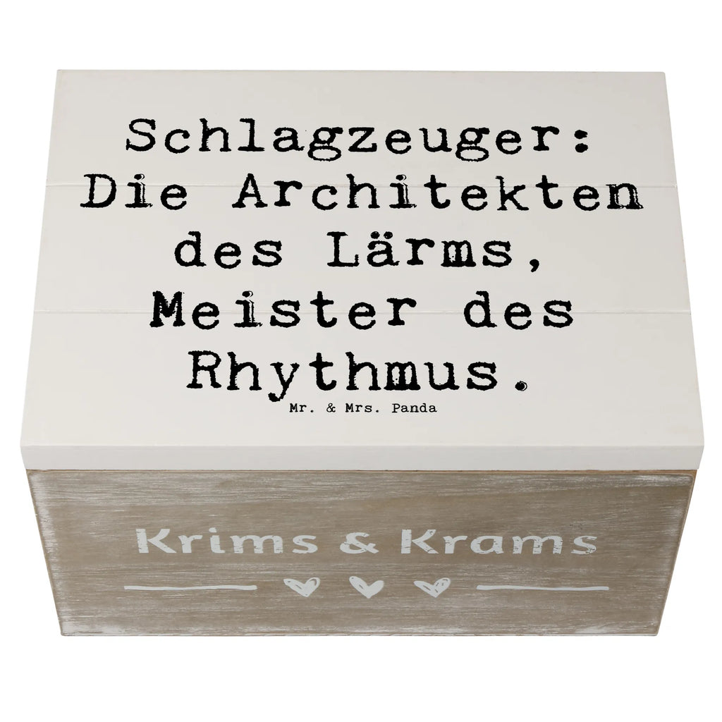 Wooden chest Saying Schlagzeuger: Die Architekten des Lärms, Meister des Rhythmus. Erinnerungsbox, Dekokiste, XXL, Schatulle, Erinnerungskiste, Geschenkdose, Aufbewahrungsbox, Holzkiste, Kiste, Geschenkbox, Schatzkiste, Truhe, Instrumente, Geschenke Musiker, Musikliebhaber