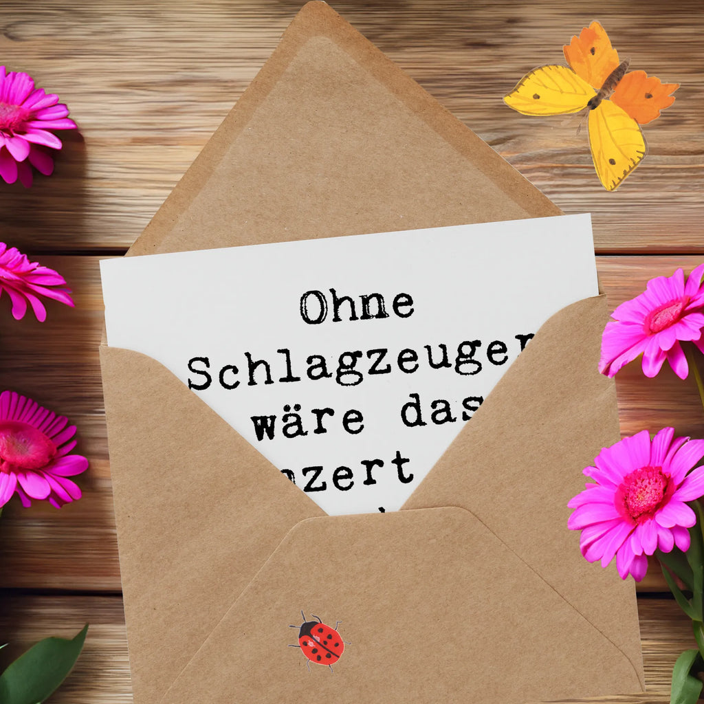Deluxe Karte Spruch Schlagzeug Konzert Geburtstagskarte, Hochwertige Grußkarte, Karte, Hochzeitskarte, Grußkarte, Einladungskarte, Glückwunschkarte, Klappkarte, Hochwertige Klappkarte, Instrumente, Geschenke Musiker, Musikliebhaber