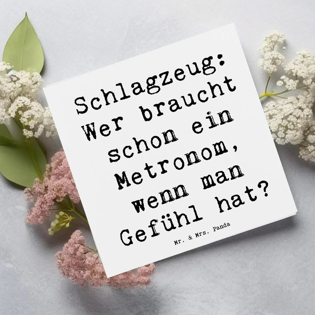 Deluxe Karte Spruch Schlagzeug Gefühl doppelkarte, Klappkarte, Grußkarte, Glückwunschkarte, faltkarte, Instrumente, Geschenke Musiker, Musikliebhaber