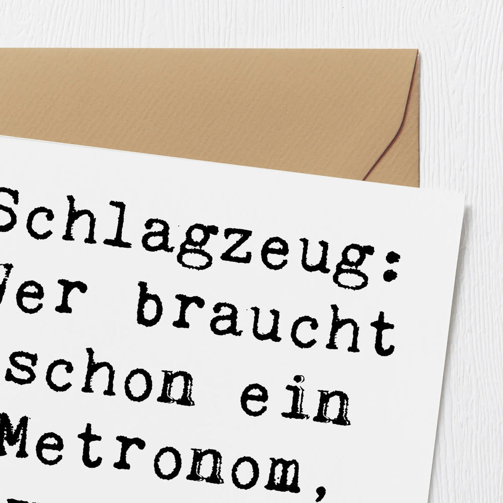 Deluxe Karte Spruch Schlagzeug Gefühl doppelkarte, Klappkarte, Grußkarte, Glückwunschkarte, faltkarte, Instrumente, Geschenke Musiker, Musikliebhaber