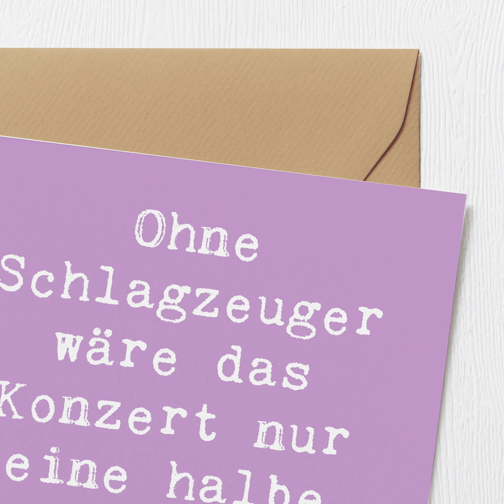Deluxe Karte Spruch Schlagzeug Konzert Geburtstagskarte, Hochwertige Grußkarte, Karte, Hochzeitskarte, Grußkarte, Einladungskarte, Glückwunschkarte, Klappkarte, Hochwertige Klappkarte, Instrumente, Geschenke Musiker, Musikliebhaber
