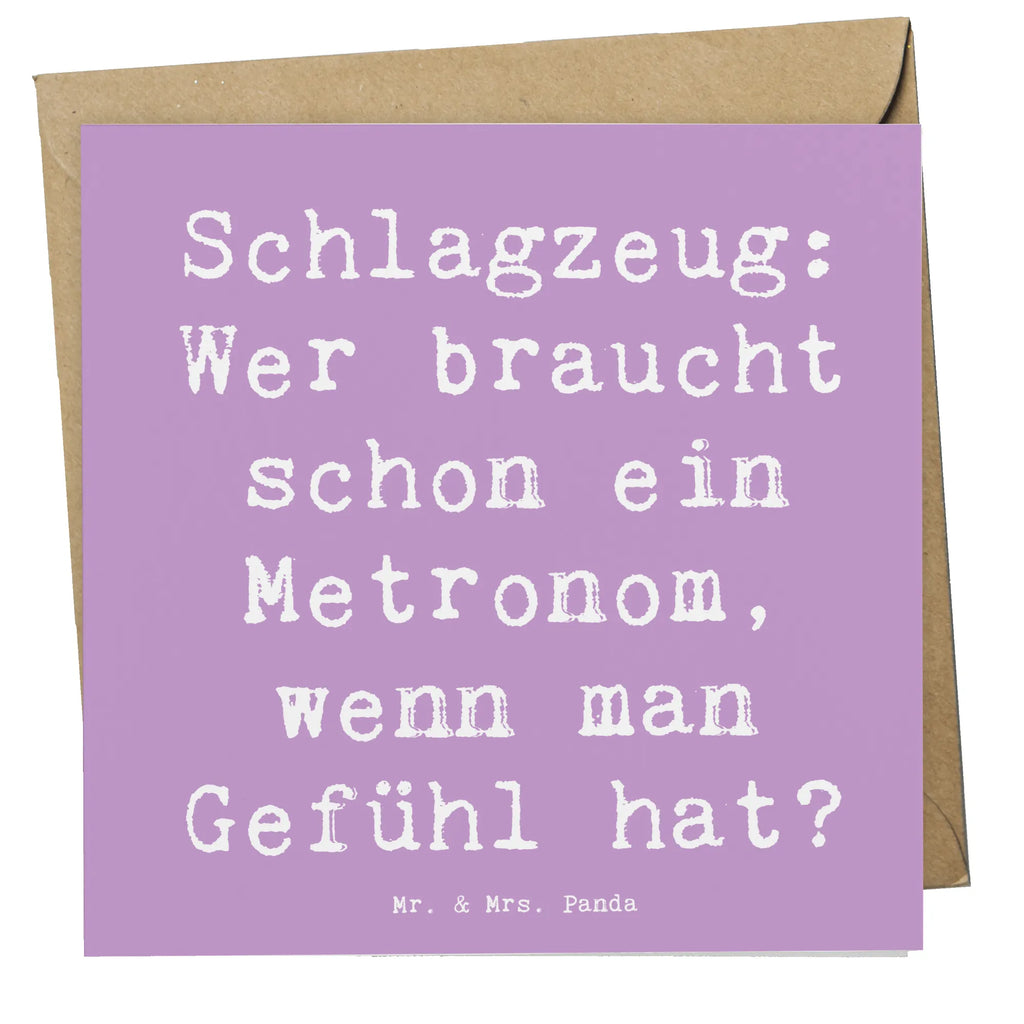 Deluxe Karte Spruch Schlagzeug Gefühl doppelkarte, Klappkarte, Grußkarte, Glückwunschkarte, faltkarte, Instrumente, Geschenke Musiker, Musikliebhaber