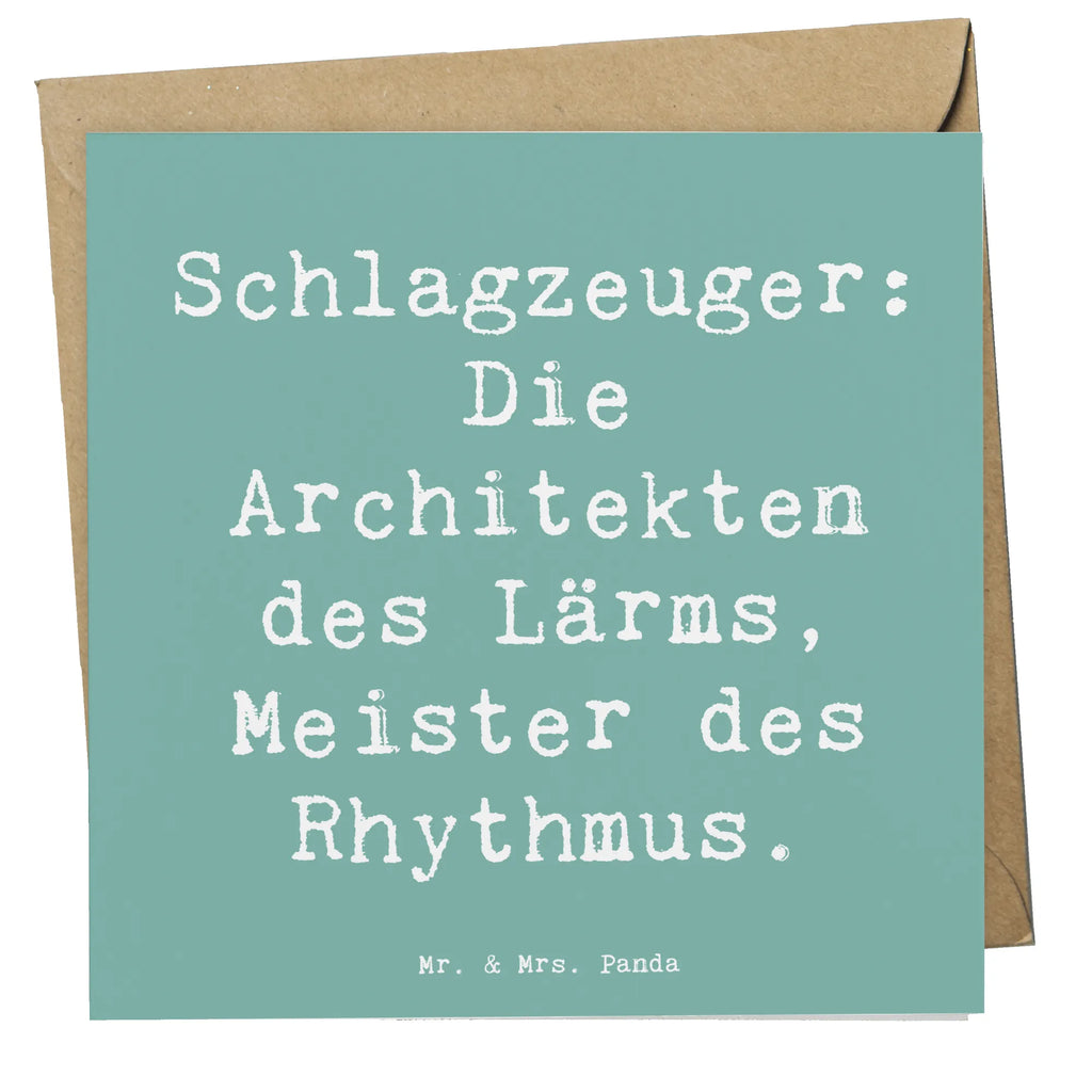Deluxe Karte Spruch Schlagzeug Architekten Hochwertige Klappkarte, Hochwertige Grußkarte, Glückwunschkarte, Grußkarte, Klappkarte, Karte, Geburtstagskarte, Hochzeitskarte, Einladungskarte, Instrumente, Geschenke Musiker, Musikliebhaber