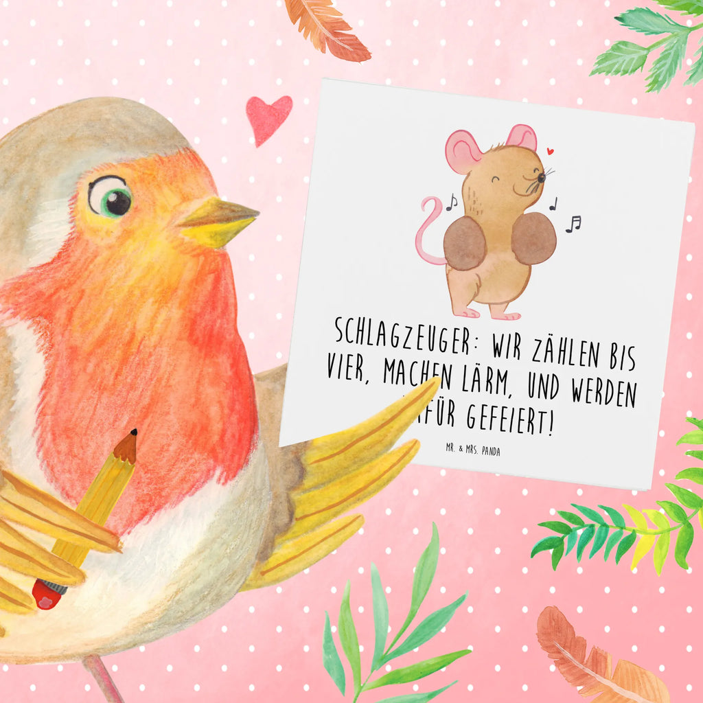 Deluxe Card Schlagzeuger: Wir zählen bis vier, machen Lärm, und werden dafür gefeiert! Karte, Klappkarte, Hochwertige Grußkarte, Glückwunschkarte, Einladungskarte, Hochwertige Klappkarte, Grußkarte, Hochzeitskarte, Geburtstagskarte, Instrumente, Geschenke Musiker, Musikliebhaber