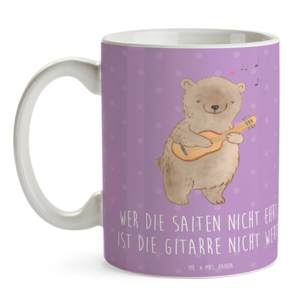 Mug Wer die Saiten nicht ehrt, ist die Gitarre nicht wert! Bürotasse, Tasse mit Motiven, Keramiktasse, Porzellantasse, Teetasse, Tasse mit Zitaten, Kaffeetasse, Tasse, Geschenktasse, Instrumente, Geschenke Musiker, Musikliebhaber