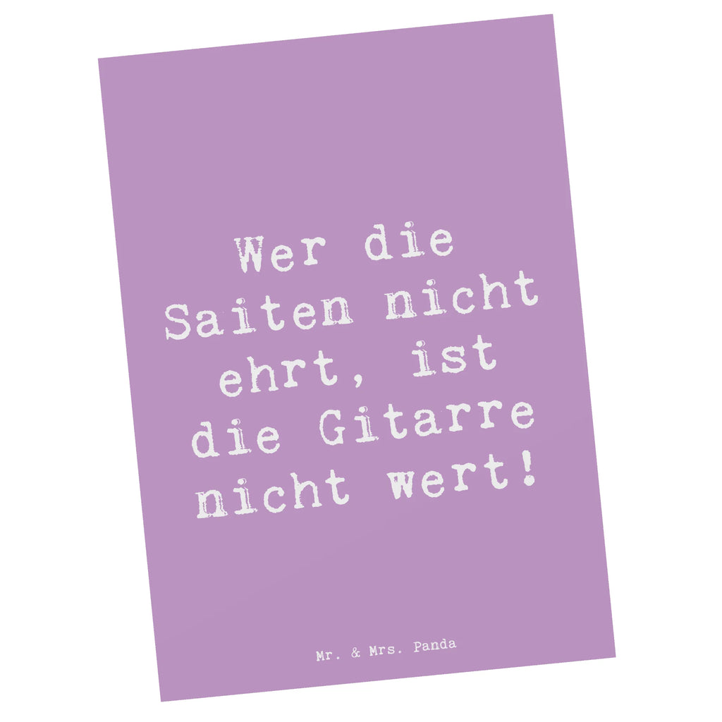 Postcard Saying Wer die Saiten nicht ehrt, ist die Gitarre nicht wert! Geburtstagskarte, Geschenkkarte, Einladungskarte, Karte, Postkarte, Einladung, Einladungskarten Geburtstag, Ansichtskarten, Grußkarte, Einladung Geburtstag, Ansichtskarte, Dankeskarte, Instrumente, Geschenke Musiker, Musikliebhaber