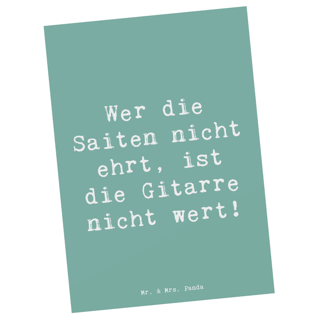 Postcard Saying Wer die Saiten nicht ehrt, ist die Gitarre nicht wert! Geburtstagskarte, Geschenkkarte, Einladungskarte, Karte, Postkarte, Einladung, Einladungskarten Geburtstag, Ansichtskarten, Grußkarte, Einladung Geburtstag, Ansichtskarte, Dankeskarte, Instrumente, Geschenke Musiker, Musikliebhaber