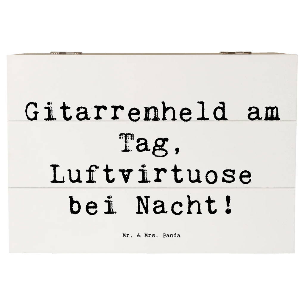 Holzkiste Spruch Gitarrenheld Dekokiste, Erinnerungskiste, Kiste, Geschenkdose, XXL, Aufbewahrungsbox, Geschenkbox, Erinnerungsbox, Schatzkiste, Truhe, Holzkiste, Schatulle, Instrumente, Geschenke Musiker, Musikliebhaber