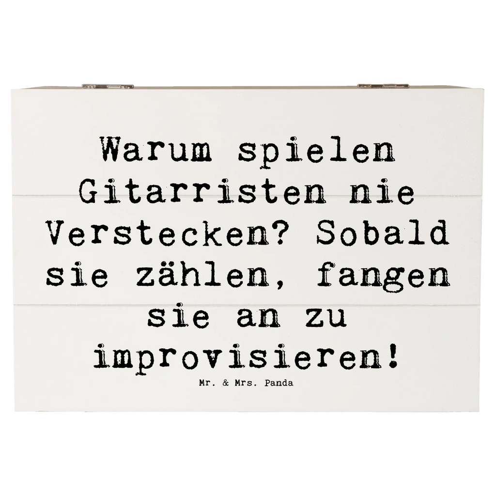 Holzkiste Spruch Gitarre Improvisation Schatzkiste, Truhe, Erinnerungskiste, Geschenkbox, Holzkiste, Erinnerungsbox, XXL, Kiste, Dekokiste, Schatulle, Aufbewahrungsbox, Geschenkdose, Instrumente, Geschenke Musiker, Musikliebhaber