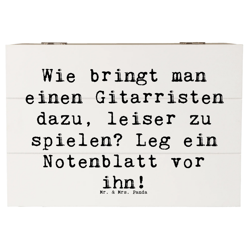 Holzkiste Spruch Gitarren Trick Erinnerungskiste, Erinnerungsbox, Geschenkbox, Kiste, Dekokiste, Geschenkdose, Truhe, XXL, Holzkiste, Schatulle, Aufbewahrungsbox, Schatzkiste, Instrumente, Geschenke Musiker, Musikliebhaber