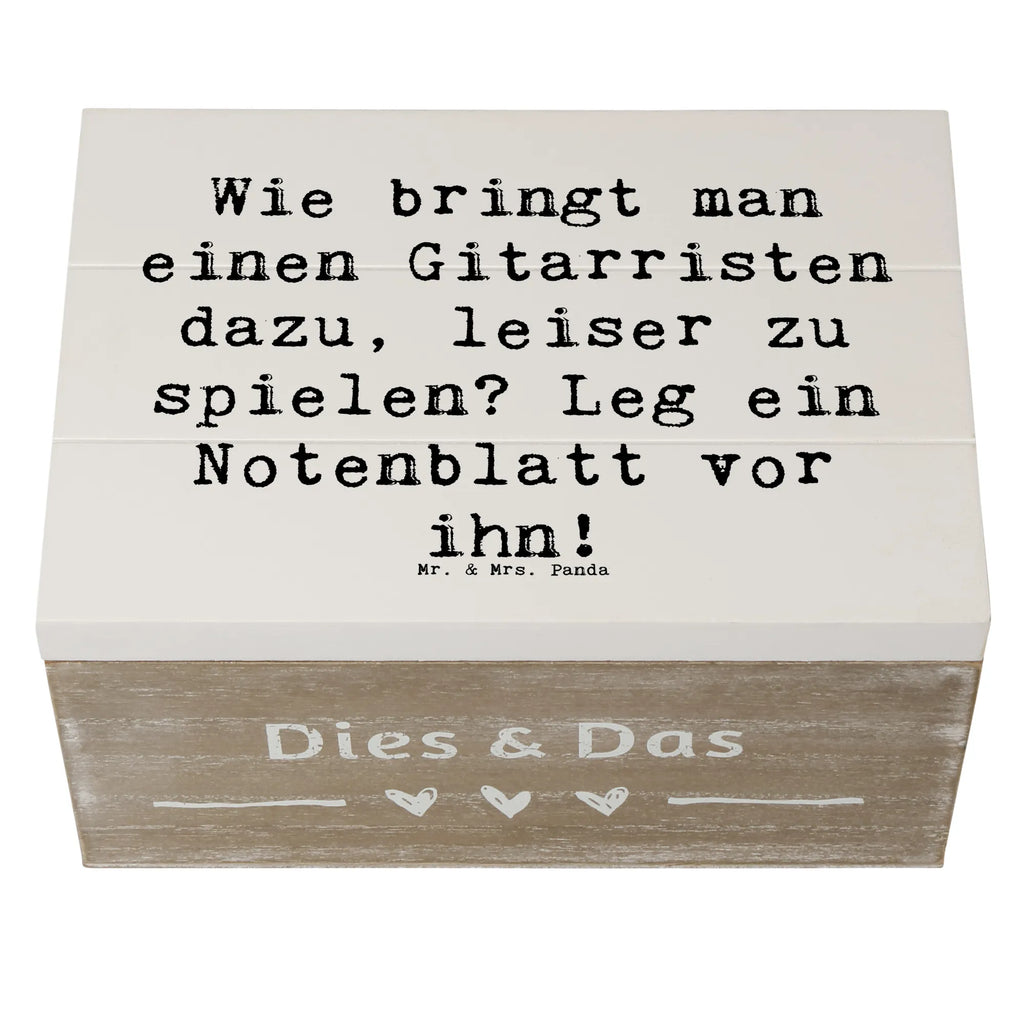 Holzkiste Spruch Gitarren Trick Erinnerungskiste, Erinnerungsbox, Geschenkbox, Kiste, Dekokiste, Geschenkdose, Truhe, XXL, Holzkiste, Schatulle, Aufbewahrungsbox, Schatzkiste, Instrumente, Geschenke Musiker, Musikliebhaber