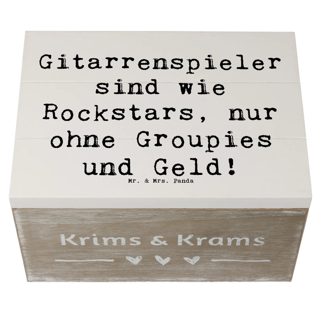 Holzkiste Spruch Gitarre Helden Schatzkiste, XXL, Kiste, Schatulle, Erinnerungskiste, Geschenkdose, Holzkiste, Geschenkbox, Dekokiste, Aufbewahrungsbox, Truhe, Erinnerungsbox, Instrumente, Geschenke Musiker, Musikliebhaber