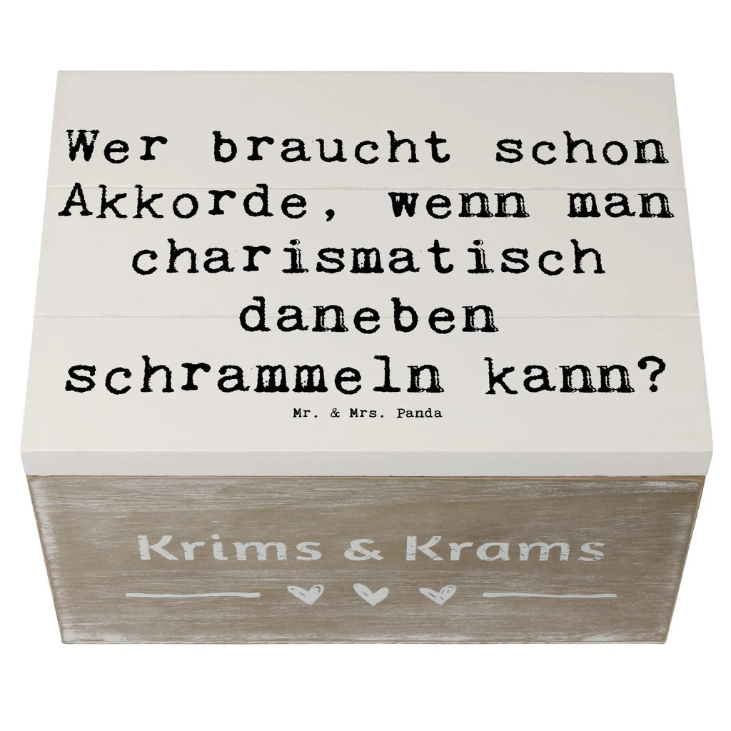 Holzkiste Spruch Charisma Gitarre Erinnerungsbox, Holzkiste, Geschenkbox, Erinnerungskiste, Truhe, Dekokiste, Schatulle, Geschenkdose, Aufbewahrungsbox, Kiste, Schatzkiste, XXL, Instrumente, Geschenke Musiker, Musikliebhaber
