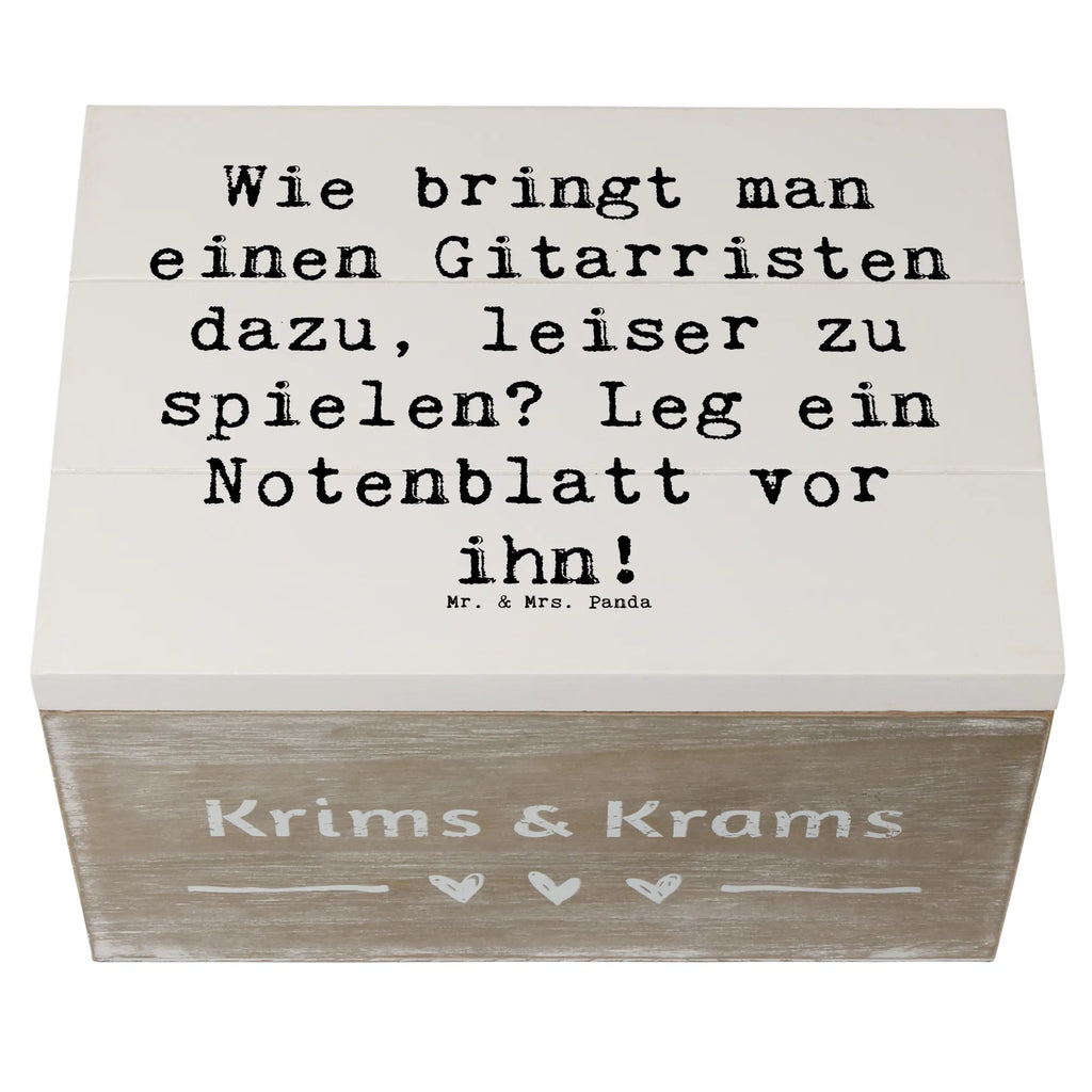 Holzkiste Spruch Gitarren Trick Erinnerungskiste, Erinnerungsbox, Geschenkbox, Kiste, Dekokiste, Geschenkdose, Truhe, XXL, Holzkiste, Schatulle, Aufbewahrungsbox, Schatzkiste, Instrumente, Geschenke Musiker, Musikliebhaber