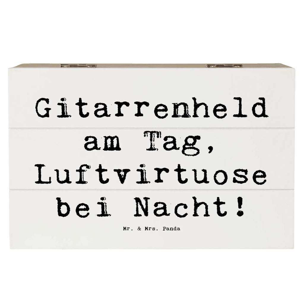Holzkiste Spruch Gitarrenheld Dekokiste, Erinnerungskiste, Kiste, Geschenkdose, XXL, Aufbewahrungsbox, Geschenkbox, Erinnerungsbox, Schatzkiste, Truhe, Holzkiste, Schatulle, Instrumente, Geschenke Musiker, Musikliebhaber