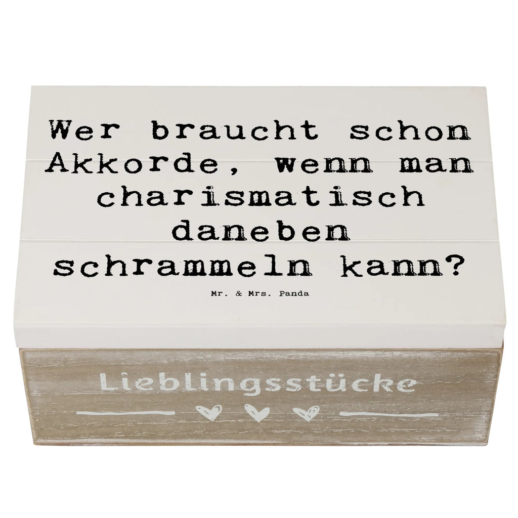 Holzkiste Spruch Charisma Gitarre Erinnerungsbox, Holzkiste, Geschenkbox, Erinnerungskiste, Truhe, Dekokiste, Schatulle, Geschenkdose, Aufbewahrungsbox, Kiste, Schatzkiste, XXL, Instrumente, Geschenke Musiker, Musikliebhaber