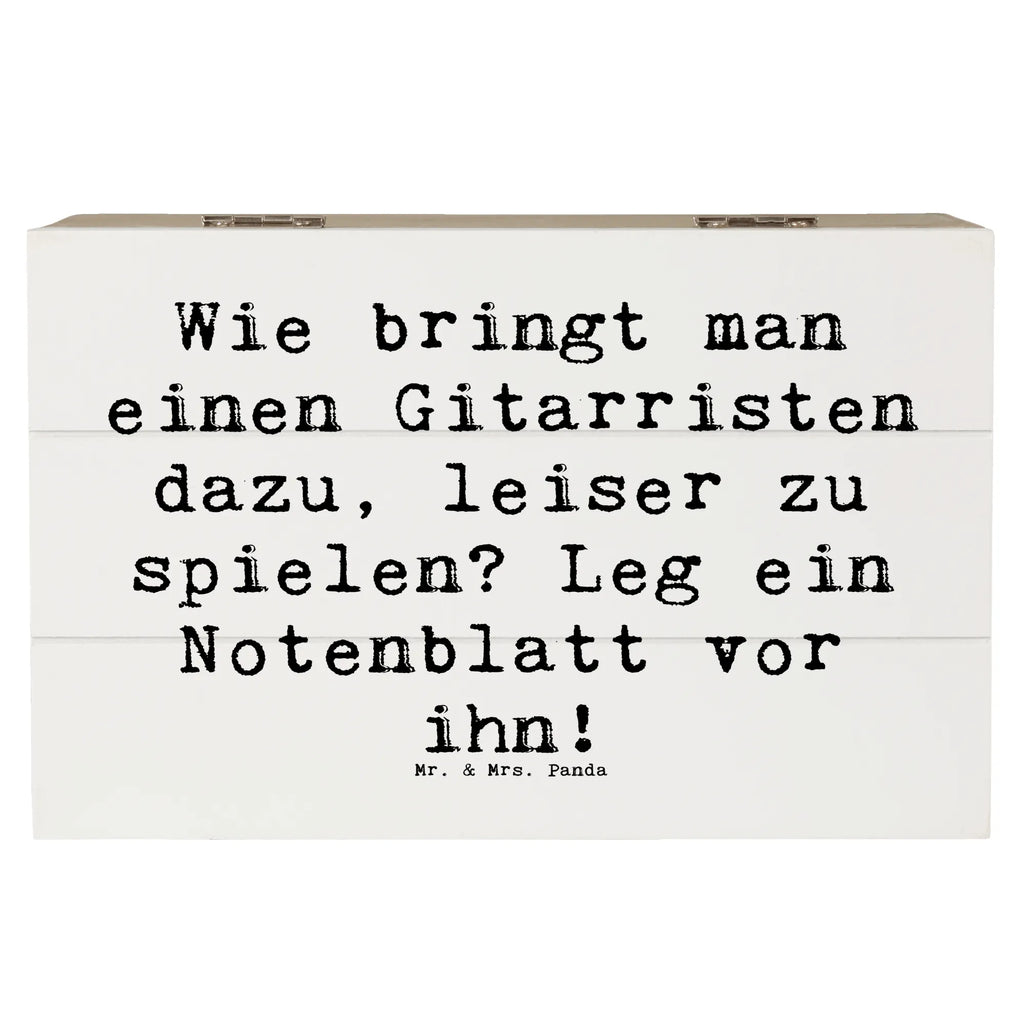 Holzkiste Spruch Gitarren Trick Erinnerungskiste, Erinnerungsbox, Geschenkbox, Kiste, Dekokiste, Geschenkdose, Truhe, XXL, Holzkiste, Schatulle, Aufbewahrungsbox, Schatzkiste, Instrumente, Geschenke Musiker, Musikliebhaber