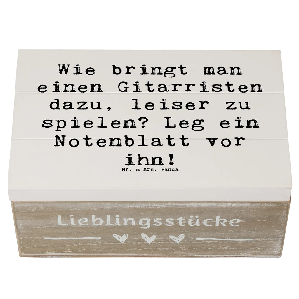 Holzkiste Spruch Gitarren Trick Erinnerungskiste, Erinnerungsbox, Geschenkbox, Kiste, Dekokiste, Geschenkdose, Truhe, XXL, Holzkiste, Schatulle, Aufbewahrungsbox, Schatzkiste, Instrumente, Geschenke Musiker, Musikliebhaber