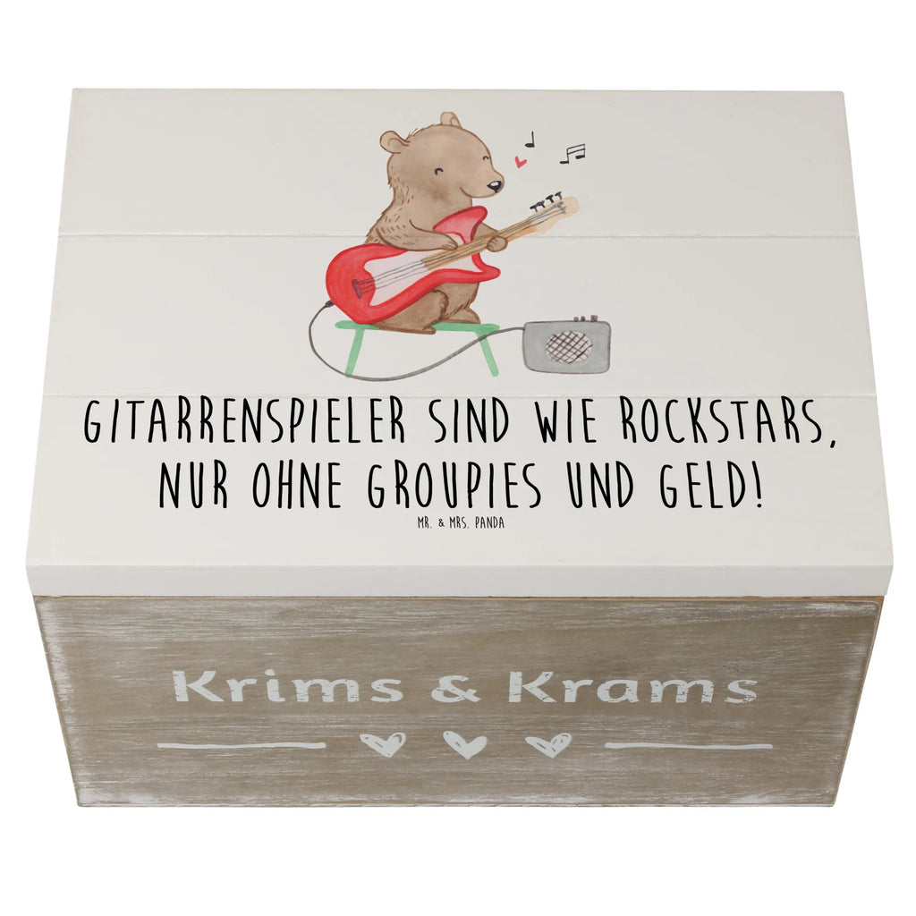 Holzkiste Gitarre Helden Erinnerungskiste, Geschenkbox, Geschenkdose, Kiste, Aufbewahrungsbox, Truhe, Schatulle, Holzkiste, Dekokiste, XXL, Erinnerungsbox, Schatzkiste, Instrumente, Geschenke Musiker, Musikliebhaber