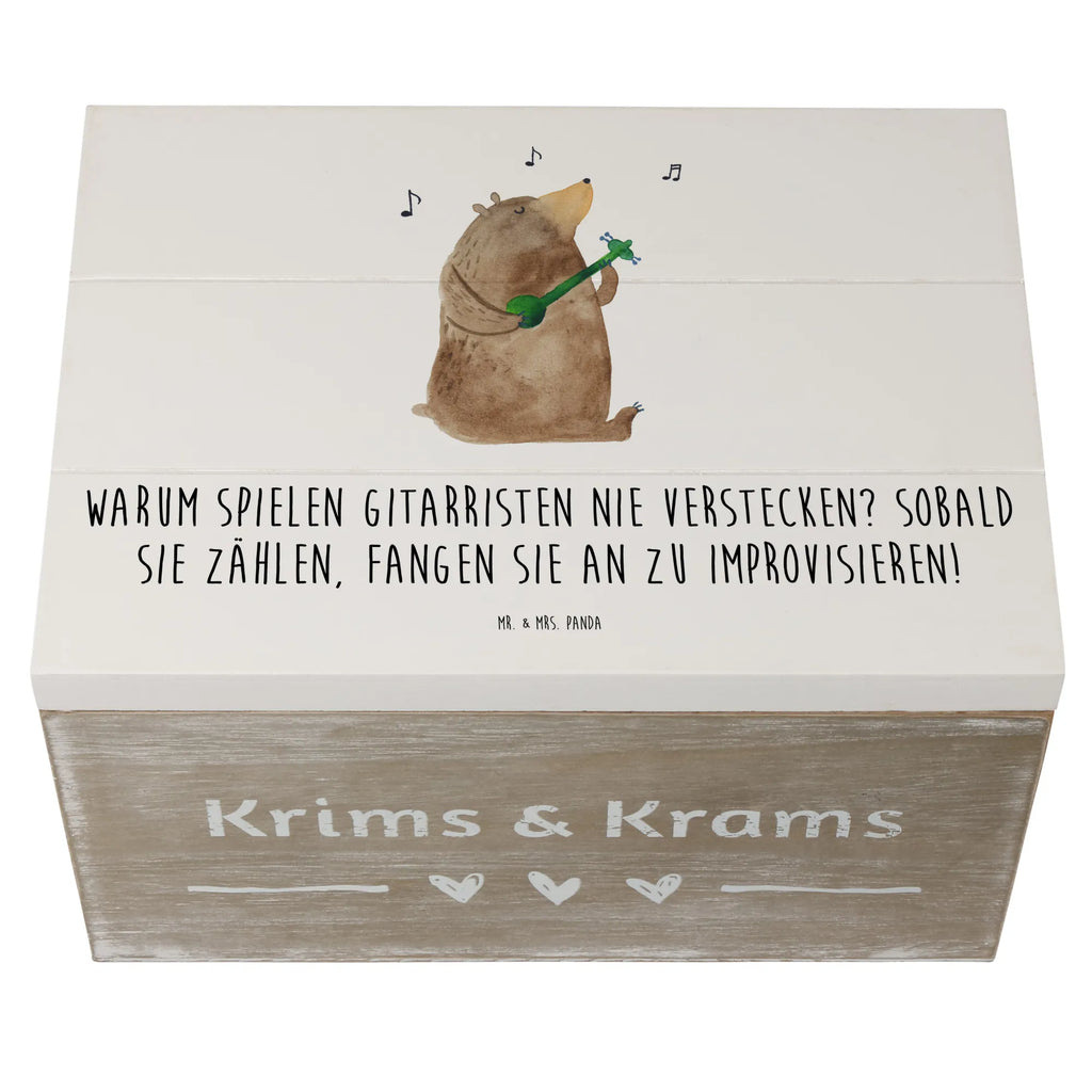 Holzkiste Gitarre Improvisation Schatulle, Erinnerungskiste, Geschenkbox, Erinnerungsbox, XXL, Dekokiste, Schatzkiste, Holzkiste, Geschenkdose, Aufbewahrungsbox, Kiste, Truhe, Instrumente, Geschenke Musiker, Musikliebhaber