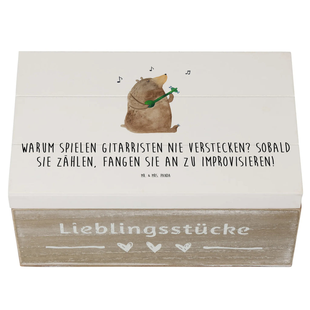 Holzkiste Gitarre Improvisation Schatulle, Erinnerungskiste, Geschenkbox, Erinnerungsbox, XXL, Dekokiste, Schatzkiste, Holzkiste, Geschenkdose, Aufbewahrungsbox, Kiste, Truhe, Instrumente, Geschenke Musiker, Musikliebhaber