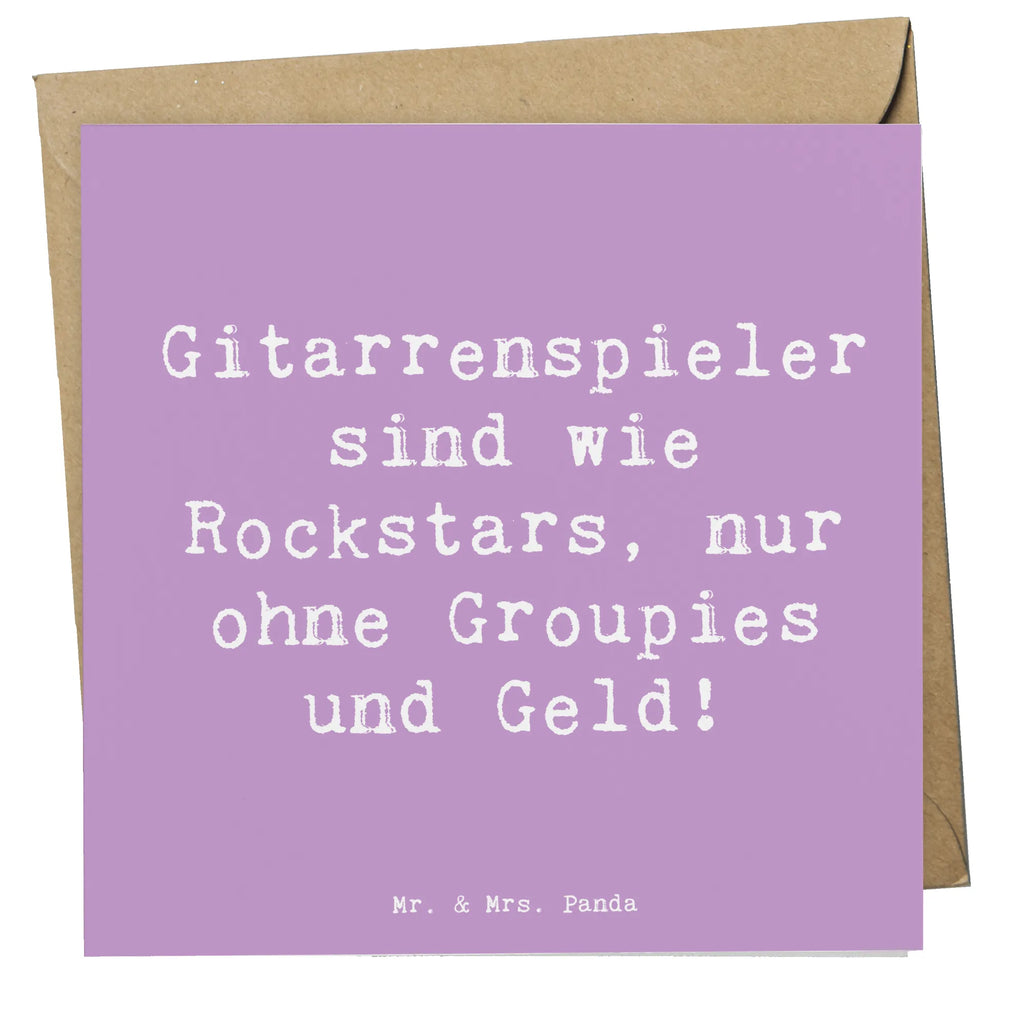 Deluxe Card Saying Gitarrenspieler sind wie Rockstars, nur ohne Groupies und Geld! Glückwunschkarte, Einladungskarte, Karte, Hochzeitskarte, Grußkarte, Klappkarte, Geburtstagskarte, Hochwertige Klappkarte, Hochwertige Grußkarte, Instrumente, Geschenke Musiker, Musikliebhaber