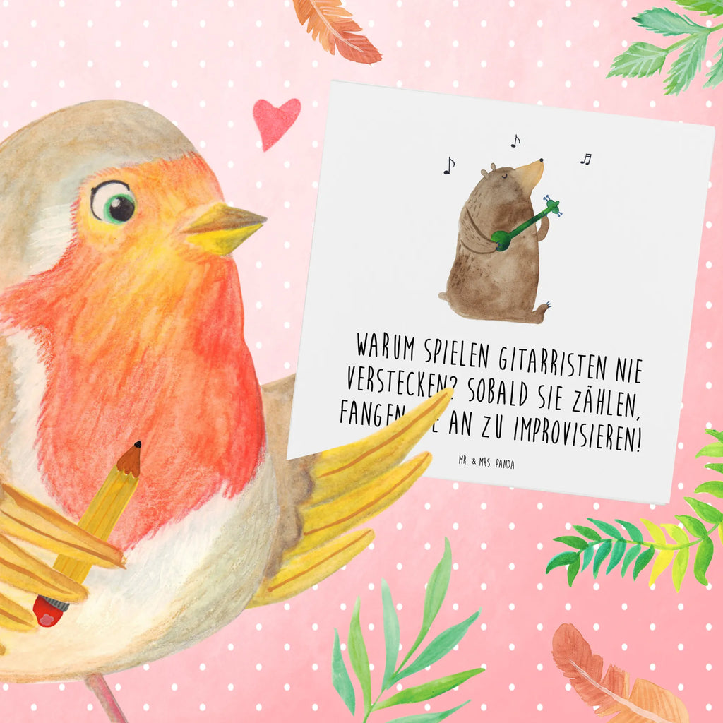 Deluxe Karte Gitarre Improvisation Grußkarte, Karte, Glückwunschkarte, Hochzeitskarte, Einladungskarte, Klappkarte, Hochwertige Klappkarte, Geburtstagskarte, Hochwertige Grußkarte, Instrumente, Geschenke Musiker, Musikliebhaber