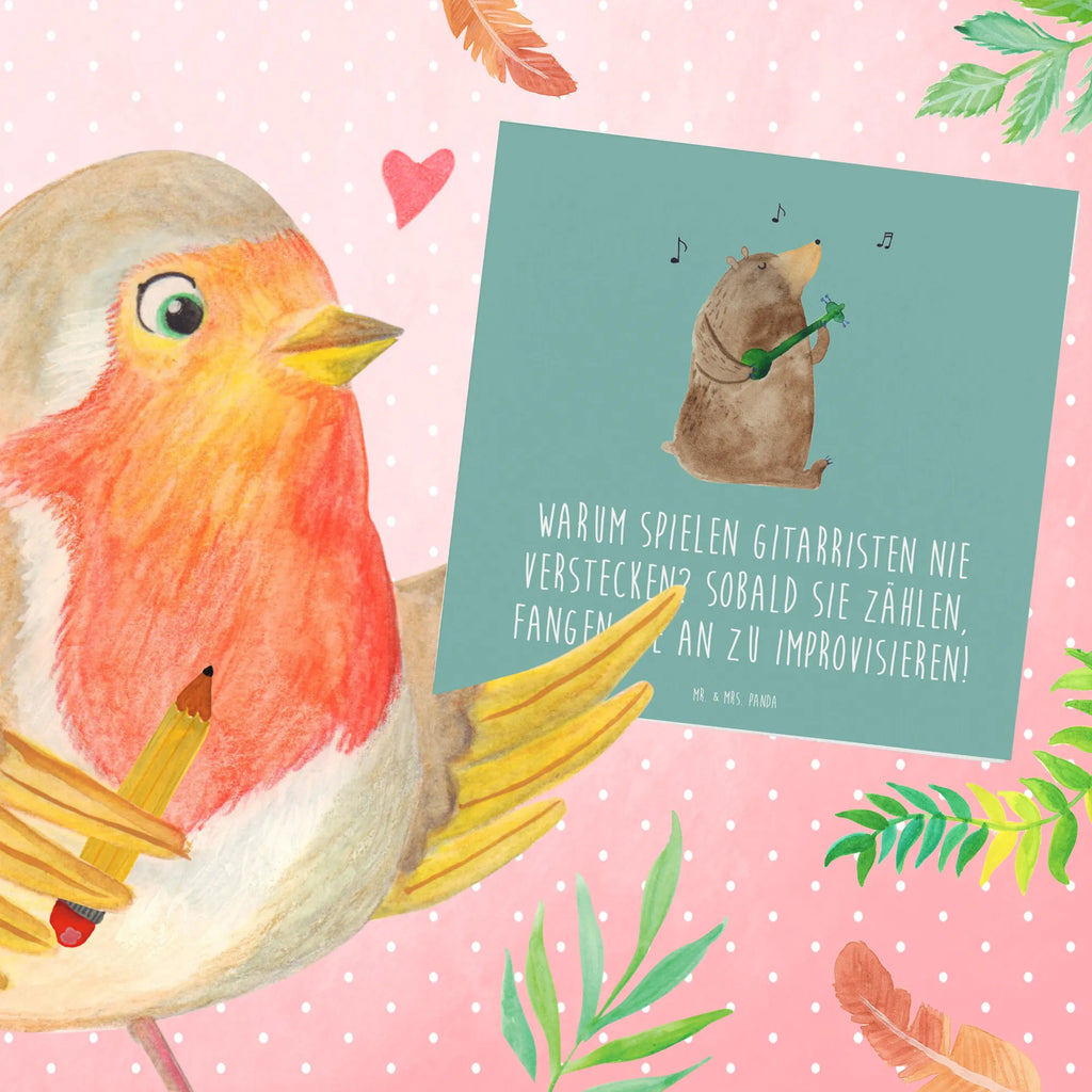 Deluxe Karte Gitarre Improvisation Grußkarte, Karte, Glückwunschkarte, Hochzeitskarte, Einladungskarte, Klappkarte, Hochwertige Klappkarte, Geburtstagskarte, Hochwertige Grußkarte, Instrumente, Geschenke Musiker, Musikliebhaber