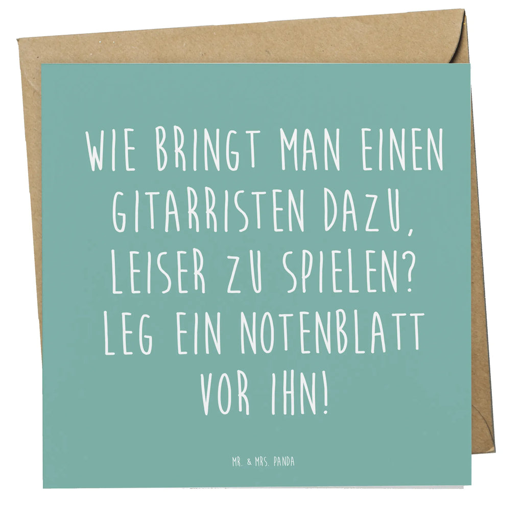 Deluxe Card Wie bringt man einen Gitarristen dazu, leiser zu spielen? Leg ein Notenblatt vor ihn! Klappkarte, Hochwertige Klappkarte, Glückwunschkarte, Grußkarte, Karte, Hochwertige Grußkarte, Geburtstagskarte, Hochzeitskarte, Einladungskarte, Instrumente, Geschenke Musiker, Musikliebhaber