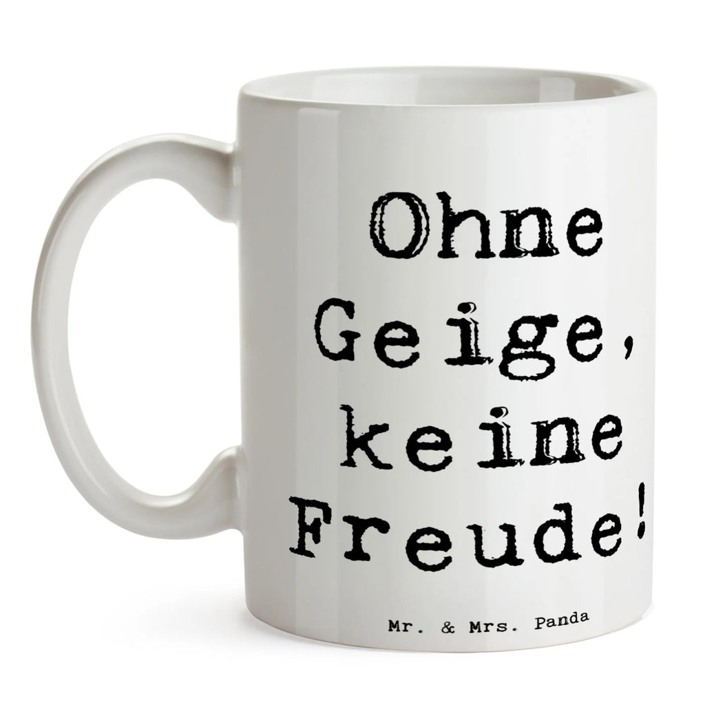 Tasse Spruch Geige Freude Tasse, Bürotasse, Geschenktasse, Keramiktasse, Teetasse, Kaffeetasse, Porzellantasse, Tasse mit Zitaten, Tasse mit Motiven, Instrumente, Geschenke Musiker, Musikliebhaber
