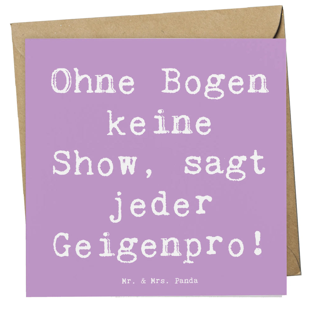 Deluxe Karte Spruch Geige Bogen Geburtstagskarte, Karte, Glückwunschkarte, Hochzeitskarte, Klappkarte, Grußkarte, Hochwertige Klappkarte, Einladungskarte, Hochwertige Grußkarte, Instrumente, Geschenke Musiker, Musikliebhaber