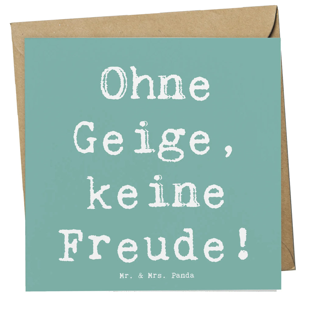 Deluxe Karte Spruch Geige Freude Klappkarte, Karte, Geburtstagskarte, Einladungskarte, Grußkarte, Hochwertige Klappkarte, Hochzeitskarte, Hochwertige Grußkarte, Glückwunschkarte, Instrumente, Geschenke Musiker, Musikliebhaber