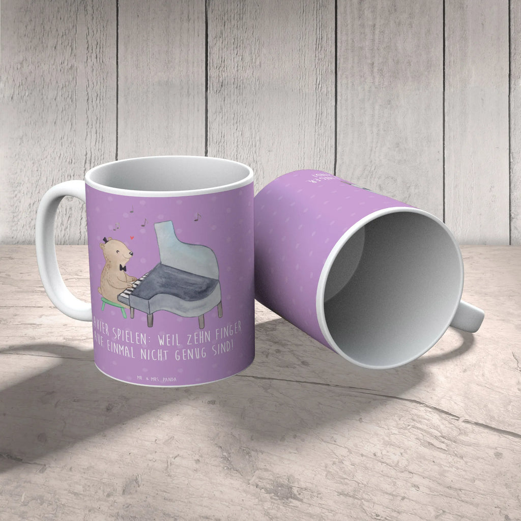 Mug Klavier spielen: Weil zehn Finger auf einmal nicht genug sind! Tasse mit Motiven, Porzellantasse, Tasse, Teetasse, Geschenktasse, Tasse mit Zitaten, Kaffeetasse, Keramiktasse, Bürotasse, Instrumente, Geschenke Musiker, Musikliebhaber